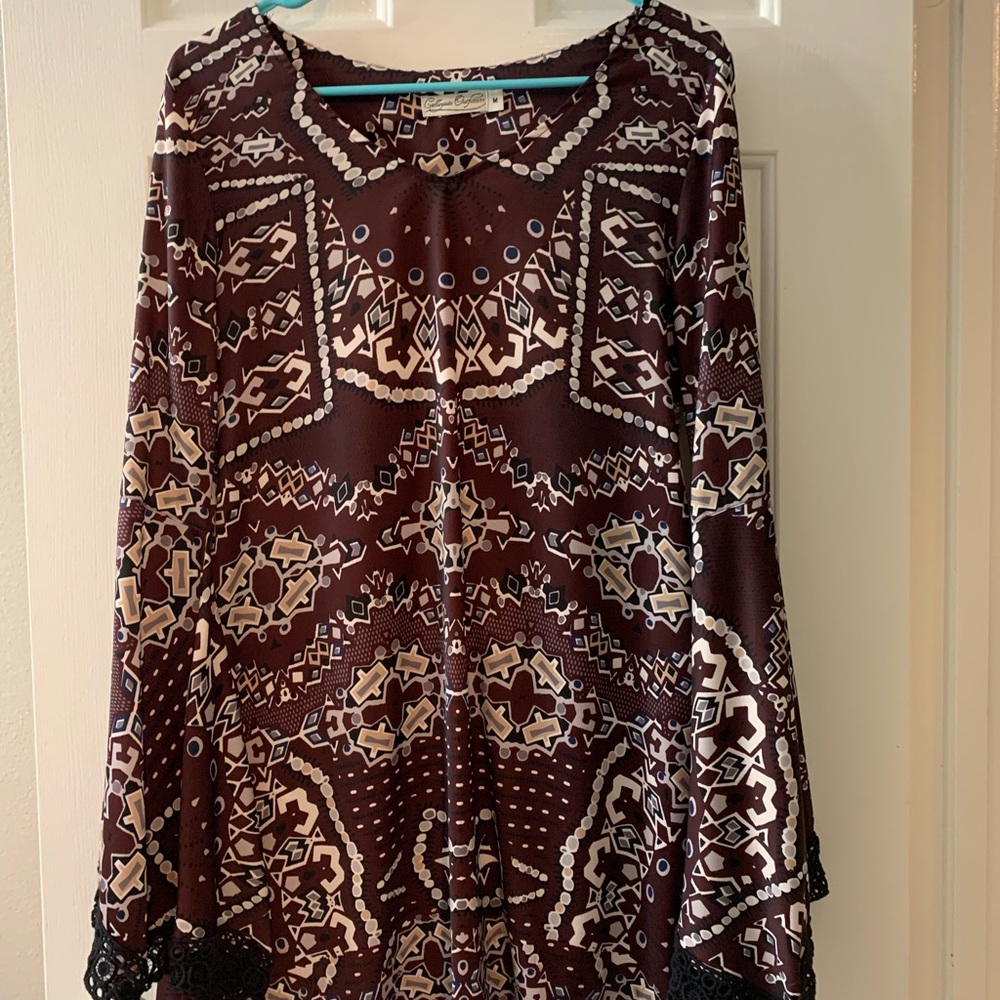 Flair arm cut out back dress